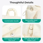 BAGSMART Ba lô Mini dành cho nữ, Ba lô đại học cho 10 Inch, Gói Daypack du lịch thông thường dành cho nữ, Túi đựng sách đi lại nhẹ chống nước — ảnh 6