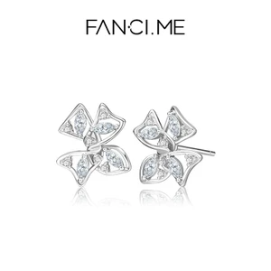 FanciMe Hoa Bông Tai Sterling Bạc Thiết Kế Sang Trọng Trang Sức Thời Trang