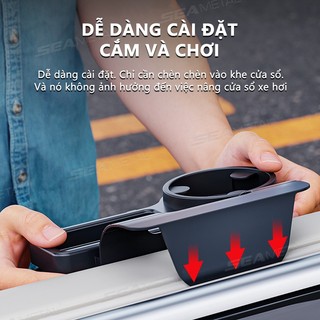 SEAMETALTAL Đa Năng Xe Sắp Xếp Hộp Bên Cửa Sổ Lưu Trữ Túi Treo Giá Để Đồ Có Giá Đựng Cốc Phụ Kiện Nội Thất Ô Tô