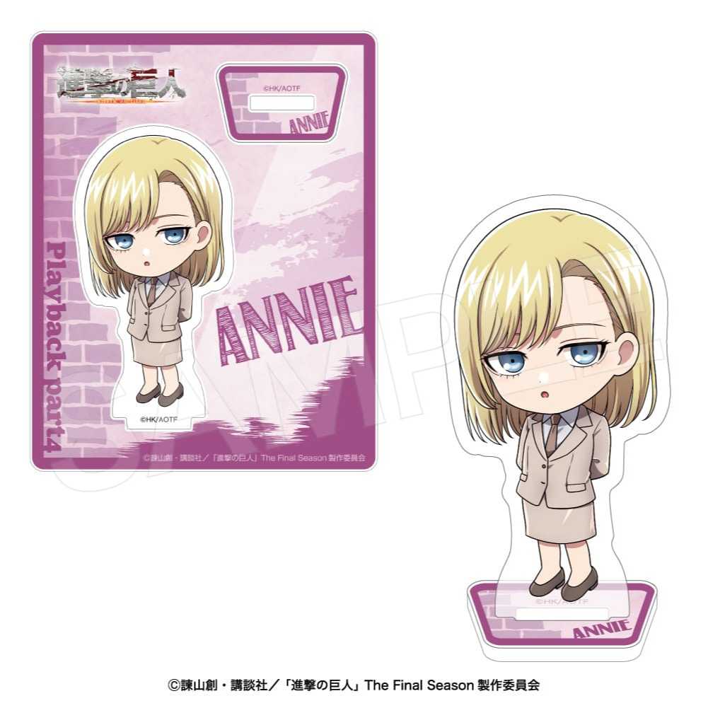 Attack on Titan Q Phiên bản Acrylic Stand (Playback Phần 4) Levi Eren Pieck Annie Anime Merch làm bằng quạt