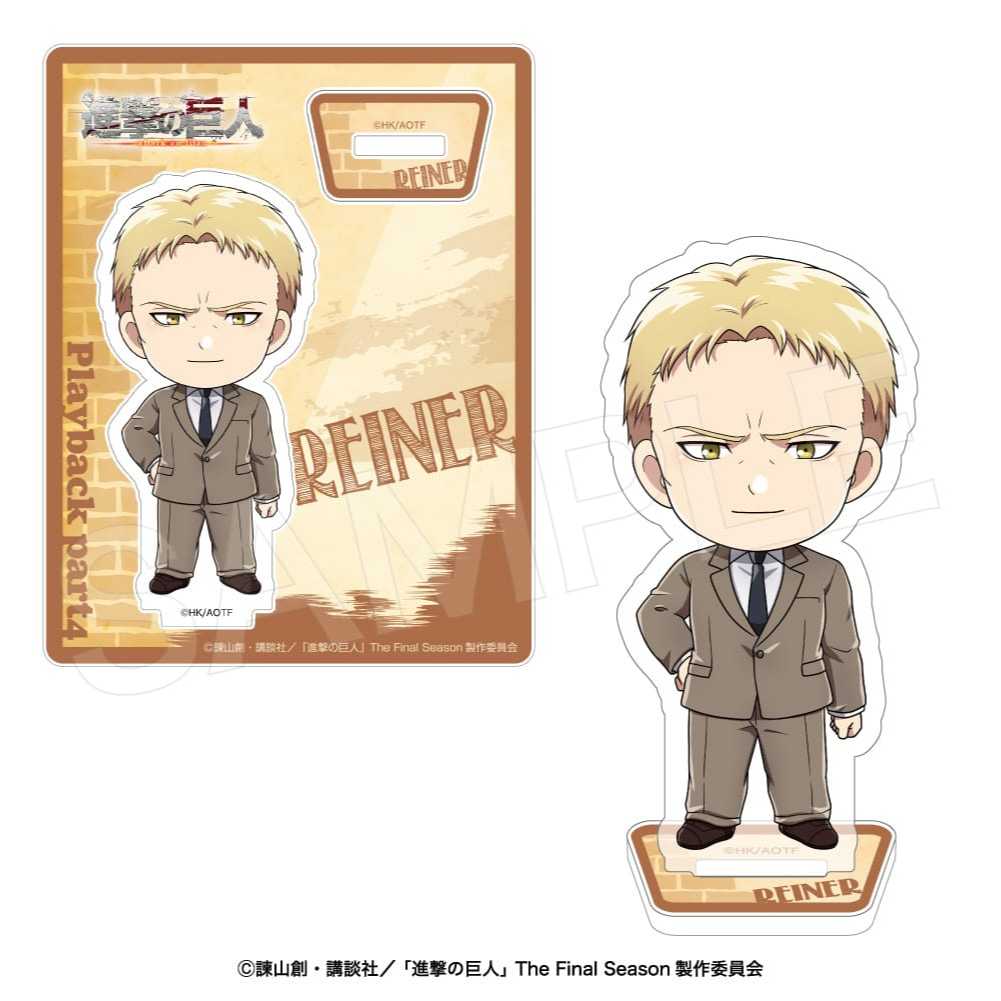 Attack on Titan Q Phiên bản Acrylic Stand (Playback Phần 4) Levi Eren Pieck Annie Anime Merch làm bằng quạt