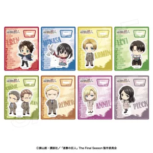 Attack on Titan Q Phiên bản Acrylic Stand (Playback Phần 4) Levi Eren Pieck Annie Anime Merch làm bằng quạt