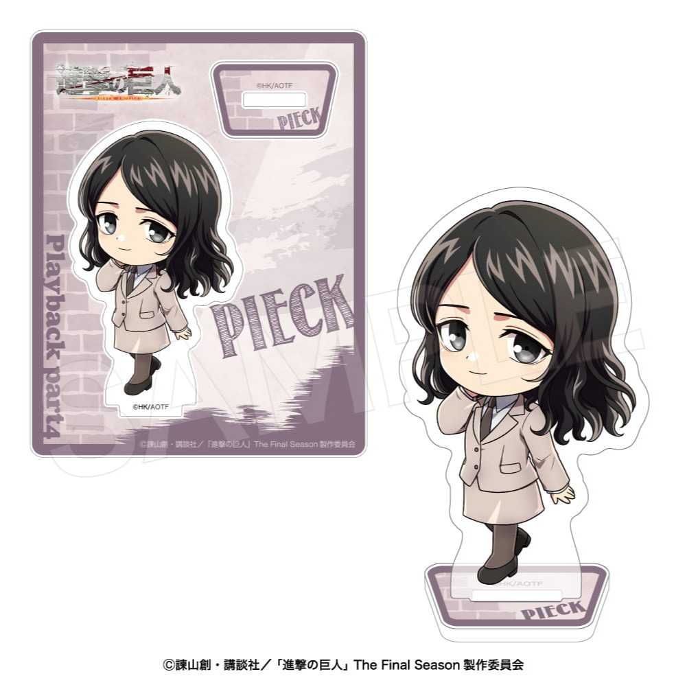 Attack on Titan Q Phiên bản Acrylic Stand (Playback Phần 4) Levi Eren Pieck Annie Anime Merch làm bằng quạt
