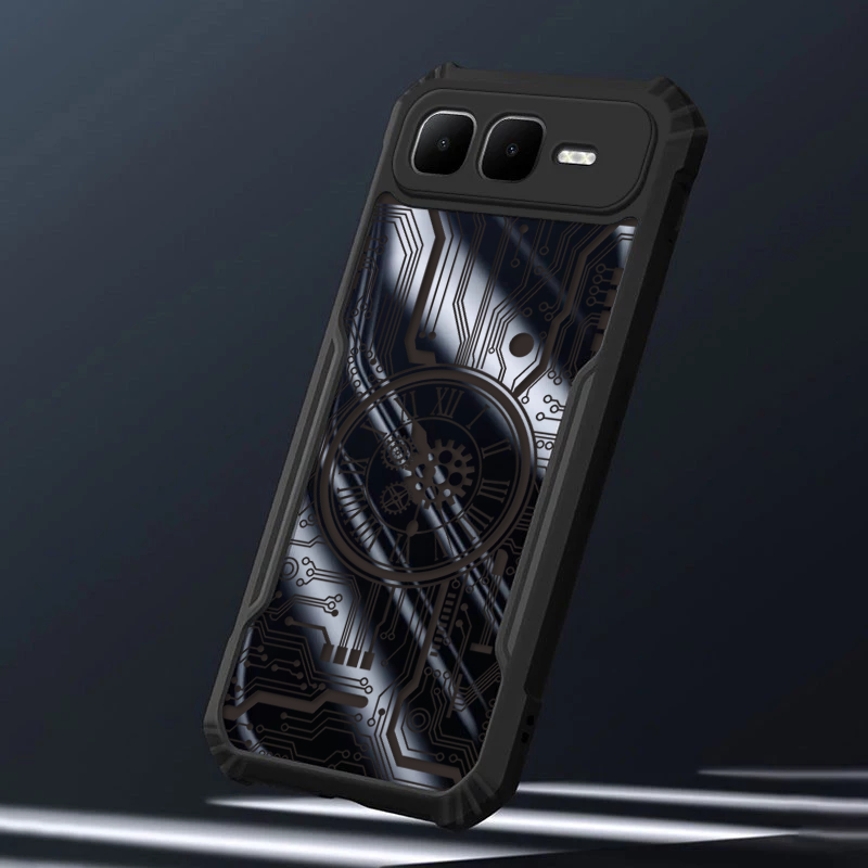 Vỏ mặt số cơ học Infinix Smart 10 9 8 Pro 7 6 Plus 5 5A Vỏ chống sốc trong suốt Túi khí Vỏ mặt số kiểu kim loại