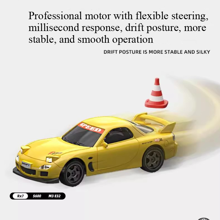 1/43 Full Tỉ Lệ Rx7 Mini RC Drift Xe Máy Tính Để Bàn 4WD BMW Benz Xe Điều Khiển Từ Xa Drift Tốc Độ Cao Đua Xe Mô Hình Đồ Chơi Bé Trai Quà Tặng Giáng Sinh