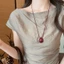 Dây sáp hình bầu dục mặt dây chuyền thời trang đơn giản cá tính cao cấp nhẹ sang trọng trang trí vòng cổ cho nữ