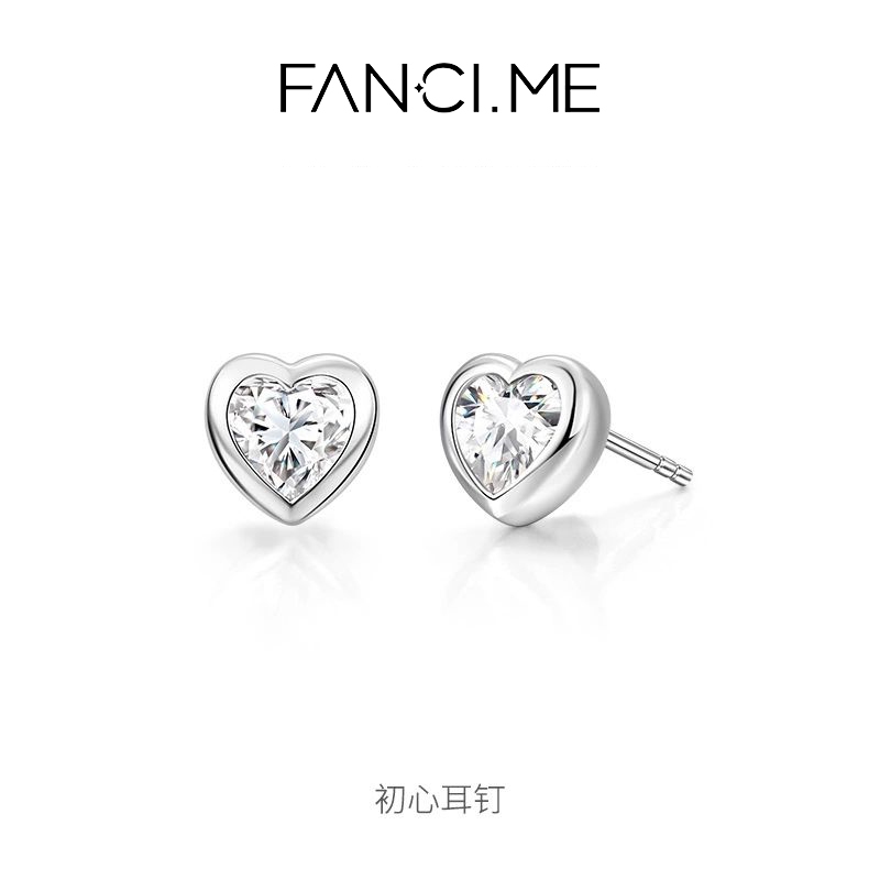 Bông tai đính đá tối giản bằng bạc FanciMe Quà tặng thiết kế thanh lịch cao cấp