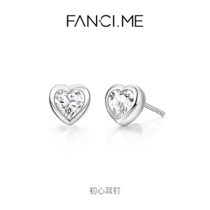 Bông tai đính đá tối giản bằng bạc FanciMe Quà tặng thiết kế thanh lịch cao cấp