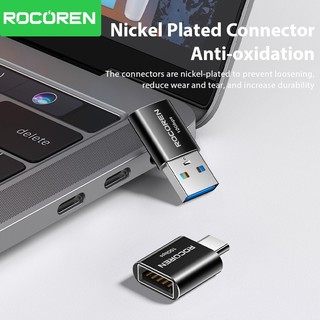 Rocoren USB 3.2 Gen 2 Bộ Chuyển ĐổiOTG Type-C Sang USB-A USBC Type C Nữ Chuyển Đổi Cho Macbook Samsung 10Gbps Dữ Liệu OTG Thích Ứng