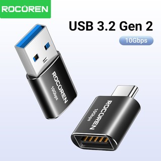 Rocoren USB 3.2 Gen 2 Bộ Chuyển ĐổiOTG Type-C Sang USB-A USBC Type C Nữ Chuyển Đổi Cho Macbook Samsung 10Gbps Dữ Liệu OTG Thích Ứng
