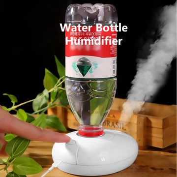 water bottle base humidifier đế bình nước máy phun sương tạo ẩm, mini máy phun sương tạo ẩm, bông lọc máy tạo ẩm, có đèn ngủ led 7 màu