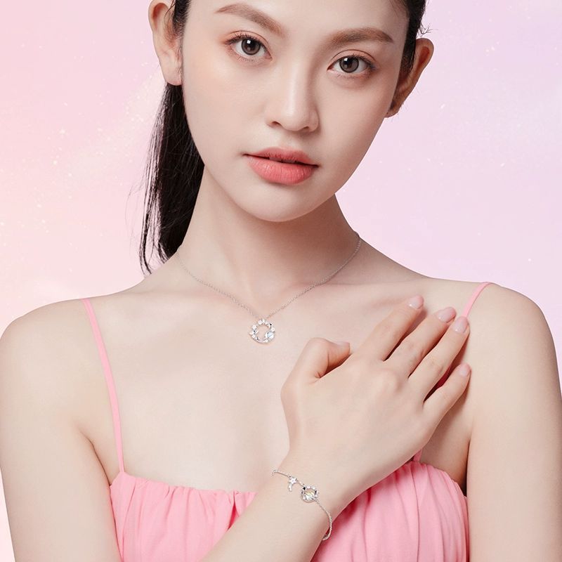 FANCIME Bạc Ngôi Sao Hành Tinh Vòng Tay Trang Sức Sang Trọng Thiết Kế Tối Giản Cho Nữ