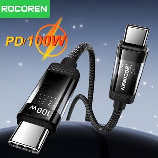 Cáp Rocoren 100W Type C sang USB C PD 3.0 Sạc nhanh 4.0 Loại sạc nhanh C sang TypeC Dây cho iPhone 16 Samsung