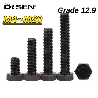 M5 M6 M8 M10 M12 M14 M16 M18 M20 Vít lục giác bên ngoài màu đen Bên ngoài Đầu lục giác Nắp Bu lông Độ bền kéo cao Thép 12.9