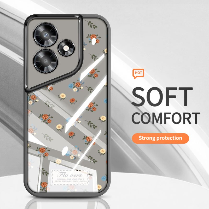 YBD Cho Tecno Pova 7 Pova 6 Pro Pova 6 Neo LJ6 LI9 Ốp Điện Thoại Vintage Hoa Hồng Nhiều Màu Sắc Bướm