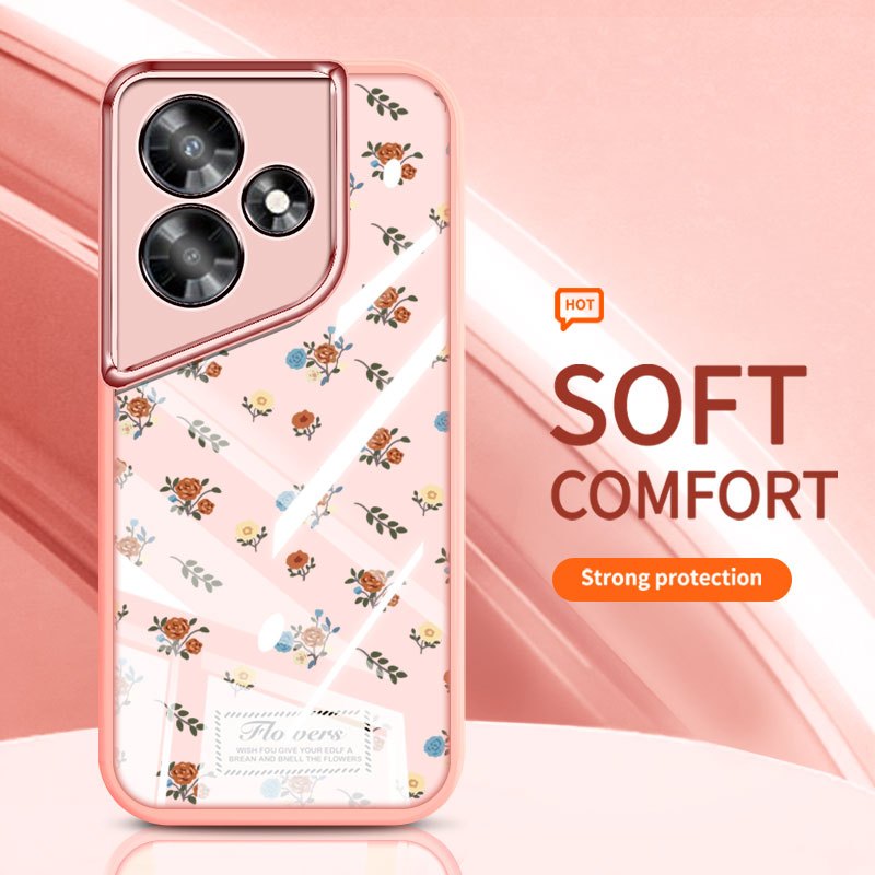 YBD Cho Tecno Pova 7 Pova 6 Pro Pova 6 Neo LJ6 LI9 Ốp Điện Thoại Vintage Hoa Hồng Nhiều Màu Sắc Bướm