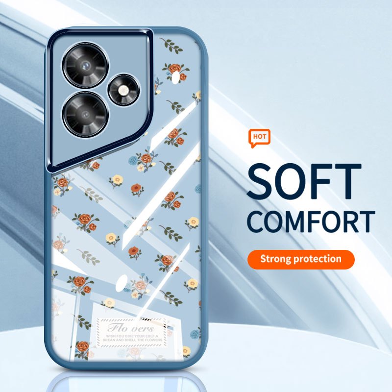 YBD Cho Tecno Pova 7 Pova 6 Pro Pova 6 Neo LJ6 LI9 Ốp Điện Thoại Vintage Hoa Hồng Nhiều Màu Sắc Bướm