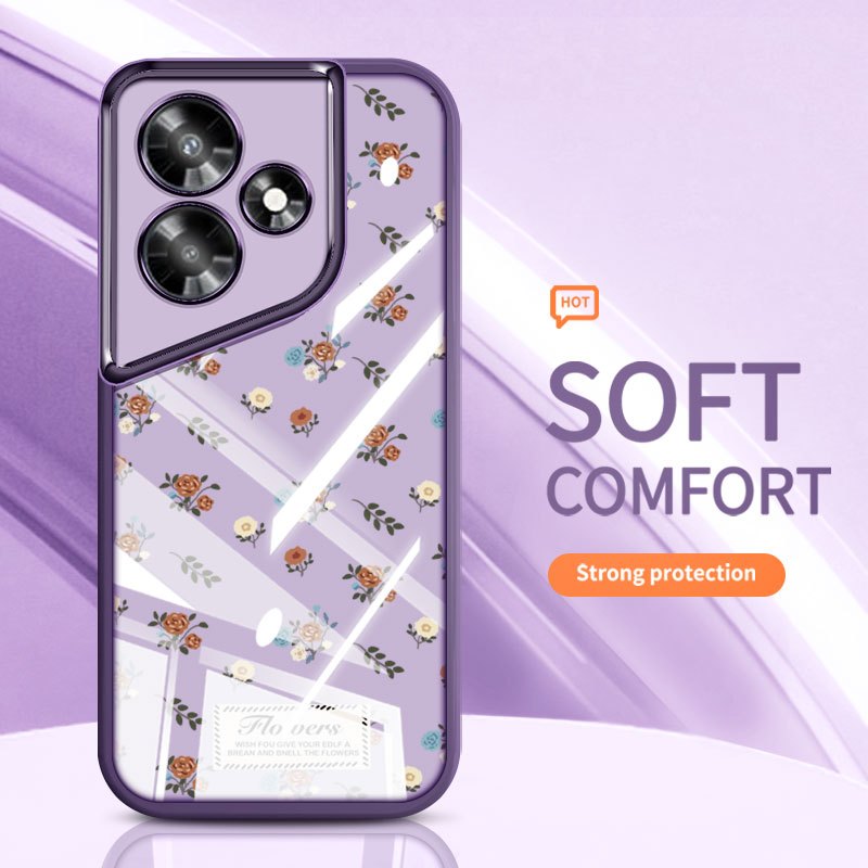YBD Cho Tecno Pova 7 Pova 6 Pro Pova 6 Neo LJ6 LI9 Ốp Điện Thoại Vintage Hoa Hồng Nhiều Màu Sắc Bướm