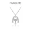 FANCIME Bạc May Mắn Khóa Vòng Cổ Phước Lành Quyến Rũ Quà Tặng Cho Bạn Gái