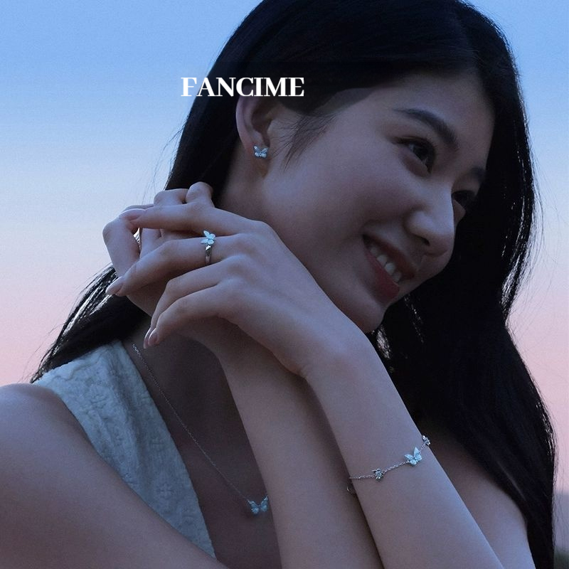 FANCIME Phát Sáng Bướm 925 Bông Tai Bạc Phát Sáng Trong Bóng Tối Thiết Kế Kỷ Niệm Ngày Lễ Tình Nhân Quà Tặng Sinh Nhật Cho Nàng