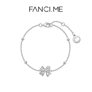 Vòng tay nơ hoa màu bạc FanciMe Thiết kế ban đầu sang trọng dành cho nữ