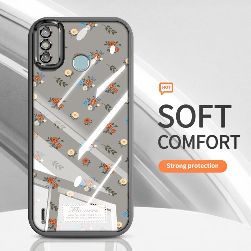 YBD Cho Tecno Spark 6 Go Spark Go 2020 2021 Hot 20 4G X6726 X6726B X6726C Ốp Điện Thoại Vintage Hoa Hồng Nhiều Màu Sắc Bướm