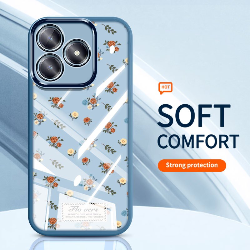 YBD Cho Realme C53 Realme Note 50 C51 C51S C55 Realme Narzo N53 N55 Ốp Lưng Điện Thoại Vintage Hoa Hồng Nhiều Màu Sắc Bướm