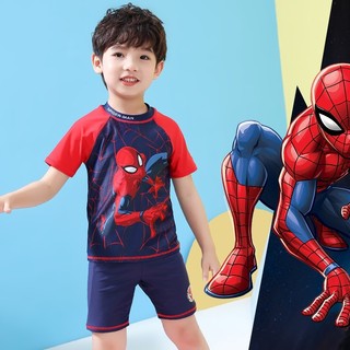 Đồ bơi Spider Man cho bé trai - Bộ 3 món tay ngắn, nhanh khô, chống nắng