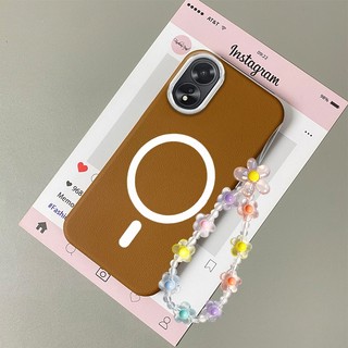 Ốp Lưng Cho OPPO A38 A18 A60 Vỏ Điện Thoại Da Họa Tiết Chống Sốc Thẩm Mỹ Vòng Từ Thiết Kế Mới TPU Mềm Ốp Lưng Và Dây Buộc Pha Lê Miễn Phí