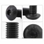 Vít Ổ Cắm Lục Giác M3 M4 M5 M6 M8 M10 M12 Đen Lớp12.9 Đầu Nút Lục Giác Ổ Cắm Nắp Vít Lục Giác Ổ Cắm Ốc Vít Đầu Tròn