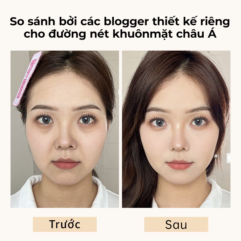 [KOL] Bảng Tạo Khối & Highlight Mooekiss 3 Màu, Định Hình Khuôn Mặt, Bắt Sáng Tự Nhiên, Lâu Trôi 16.5g