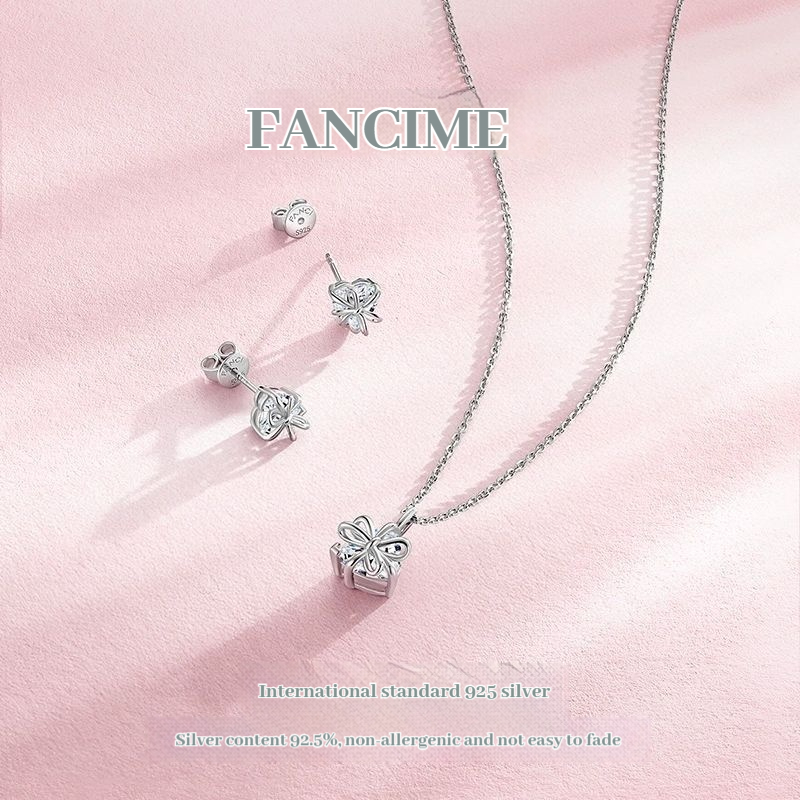 FANCIME Bạc Bạc Tinh Tế Vòng Cổ Trái Tim Thời Trang Sang Trọng Lãng Mạn Độc Đáo Thiết Kế Thanh Lịch
