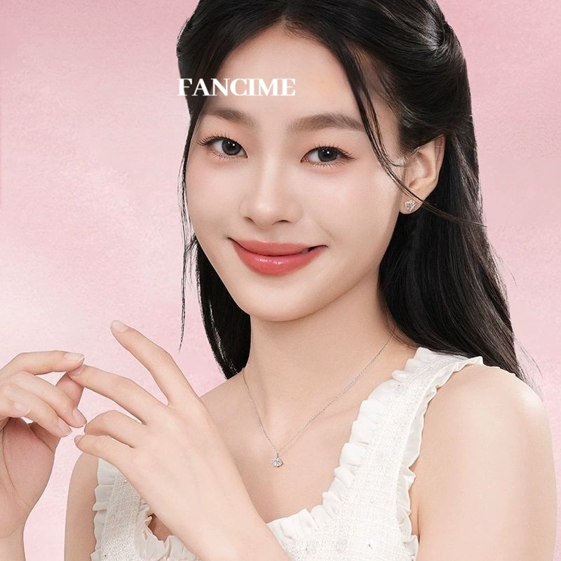 FANCIME Bạc Bạc Tinh Tế Vòng Cổ Trái Tim Thời Trang Sang Trọng Lãng Mạn Độc Đáo Thiết Kế Thanh Lịch