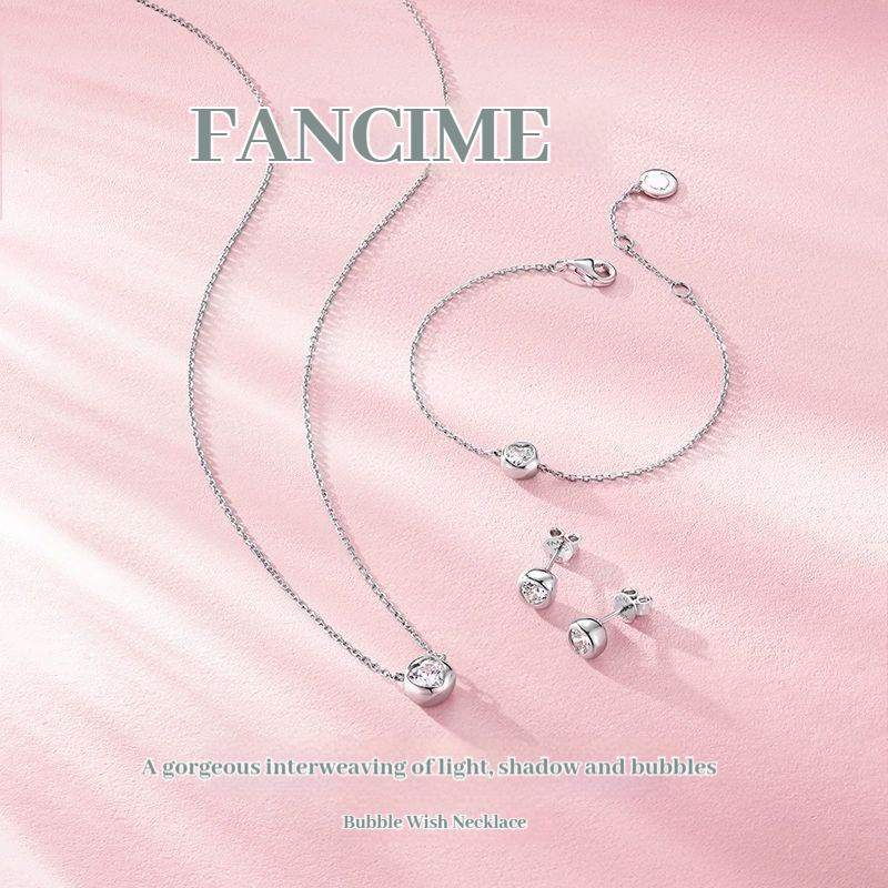 FanciMe Sterling Bạc Bong Bóng Chúc Vòng Cổ Thiết Kế Thời Trang Sang Trọng Quà Tặng Kỷ Niệm Độc Đáo