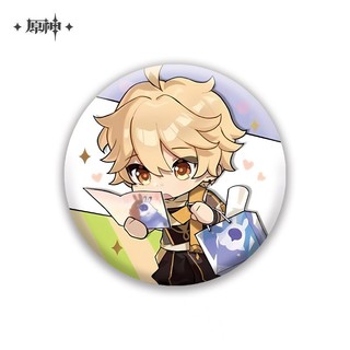 Phụ Kiện cosplay Genshin Impact bao gồm huy hiệu nút và túi trang trí làm quà tặng