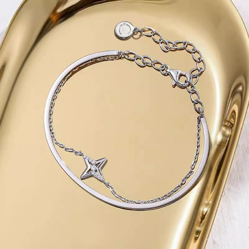 FanciMe Sterling Silver Starlight Vòng tay thiết kế độc đáo Quà tặng sinh nhật thời trang