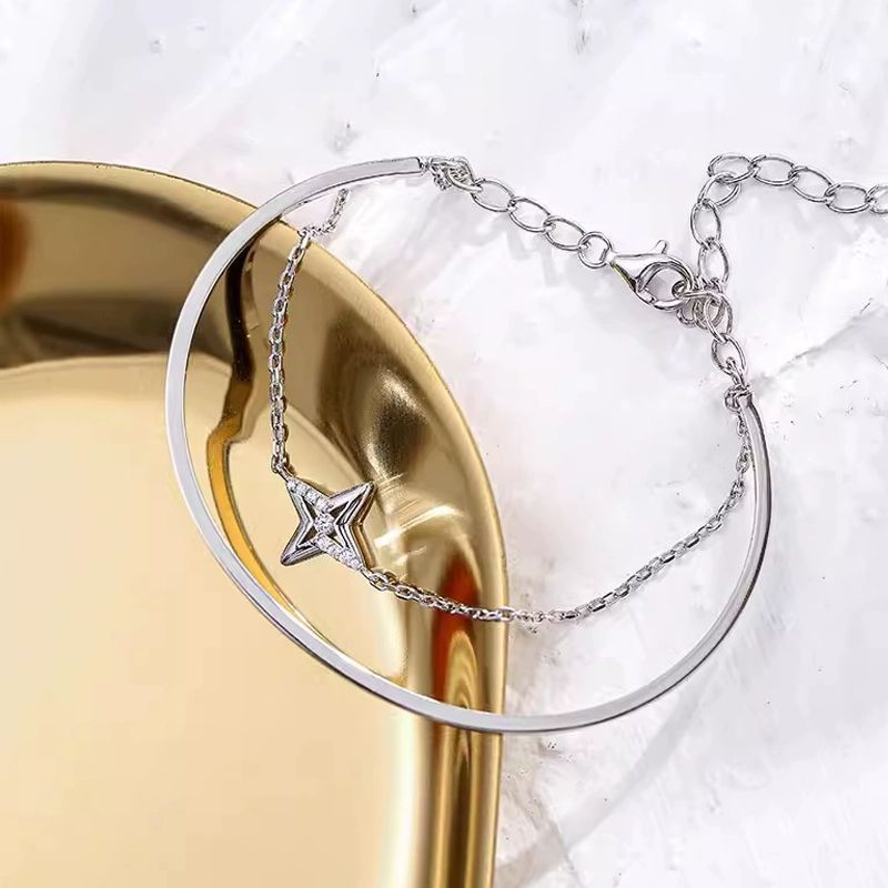 FanciMe Sterling Silver Starlight Vòng tay thiết kế độc đáo Quà tặng sinh nhật thời trang