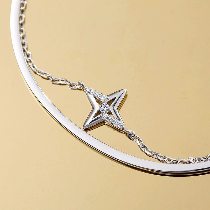 FanciMe Sterling Silver Starlight Vòng tay thiết kế độc đáo Quà tặng sinh nhật thời trang