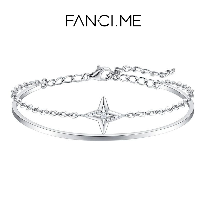 FanciMe Sterling Silver Starlight Vòng tay thiết kế độc đáo Quà tặng sinh nhật thời trang