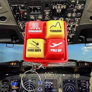 EGPWS Boeing 737 Cảnh báo khẩn cấp Mô phỏng âm thanh Máy bay Cảnh báo âm thanh Keychains Nút báo động mới mẻ Đồ trang trí dây chuyền