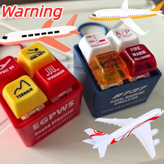 EGPWS Boeing 737 Cảnh báo khẩn cấp Mô phỏng âm thanh Máy bay Cảnh báo âm thanh Keychains Nút báo động mới mẻ Đồ trang trí dây chuyền