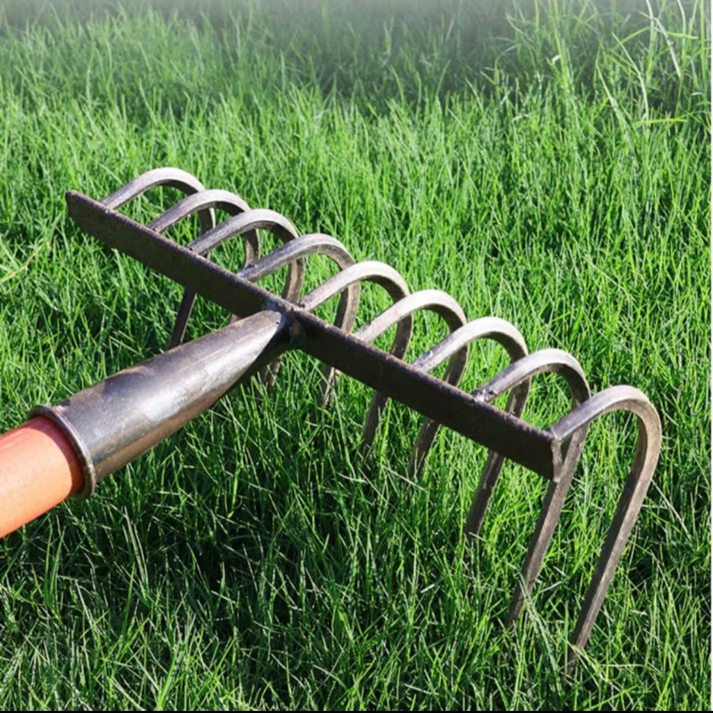 9 Răng, cào cỏ, nới lỏng đất, cào rác bằng thép không gỉ | Shopee Việt Nam