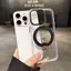 Ốp lưng Silicon trong suốt sang trọng cho iPhone 16 Pro Max Vỏ điện thoại iPhone 16 15 14 13 12 11 Pro Max 13Mini 14Plus XSMAX XR Vỏ đeo chéo