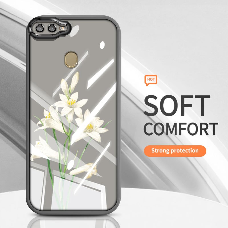 YBD Cho OPPO A5S A12 A12S A3S A12E Realme C1 A7 2018 Ốp Điện Thoại INS Trắng Kapok Và Phong Lan