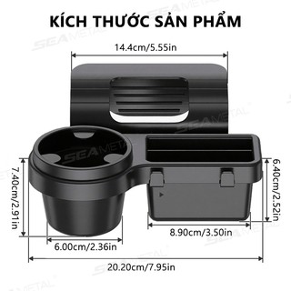 Giá để đồ đa năng trên ô tô SEAMETAL giá để đồ ở cửa bên và cửa sổ, giá treo túi có chỗ để cốc