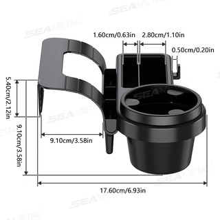 Giá để đồ đa năng trên ô tô SEAMETAL giá để đồ ở cửa bên và cửa sổ, giá treo túi có chỗ để cốc