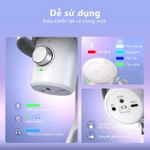 Micrô chơi game không dây màu trắng MAONO DM40 Pro Mic USB có phần mềm Thay đổi giọng nói AI, Khử tiếng ồn, Đèn RGB tùy chỉnh cho PC, Điện thoại, Phát trực tuyến, Ghi âm Podcast — ảnh 6