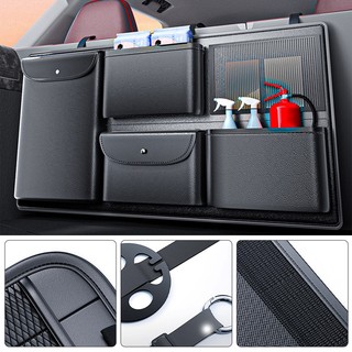 SEAMETAL Universal Car Trunk Organizer Dung Tích Lớn Da Ghế Sau Bảo Quản Hàng Hóa Giá Có Thể Tháo Rời Ghế Sau Treo Tổ Chức