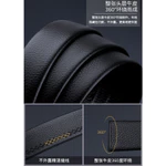 Dây lưng nam da thật William Polo khóa tự động - Tặng kèm hộp quà cao cấp Men Genuine Leather Belt Automatic Buckle Free Luxury Gift Box — ảnh 8