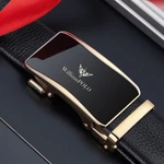 Dây lưng nam da thật William Polo khóa tự động - Tặng kèm hộp quà cao cấp Men Genuine Leather Belt Automatic Buckle Free Luxury Gift Box — ảnh 6